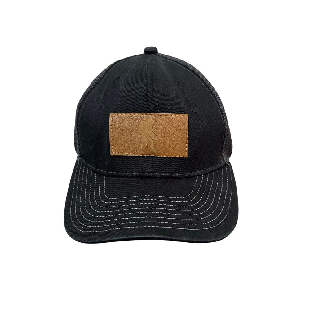 Bigfoot Sasquatch Trucker Hat Black Mesh Snapback Outdoors Cap
